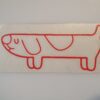 Longdog Bumper Sticker Red Gloss