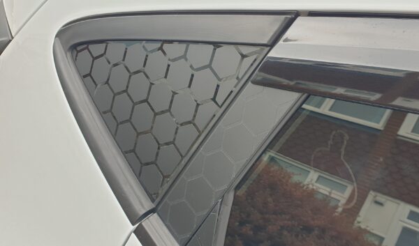 Ford Fiesta Cut-to-Size Honeycomb Pattern Vinyl Sheets for Car Windows and Walls