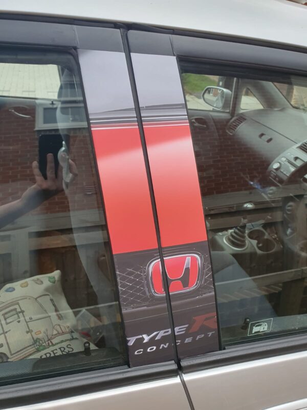 Laminated vinyl custom car printed sticker