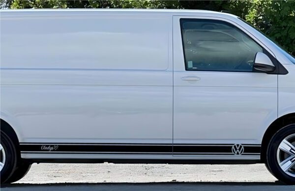 Custom name side stripe VW Transporter