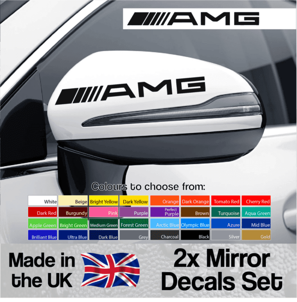 amg mirror decals logo top