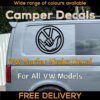 1x Black Volkswagen Surfer Shaka Sign Logo Dublife Veedub VAG for Caravelle, 4Motion, Campervans, Motorhomes, Campers, Trailers