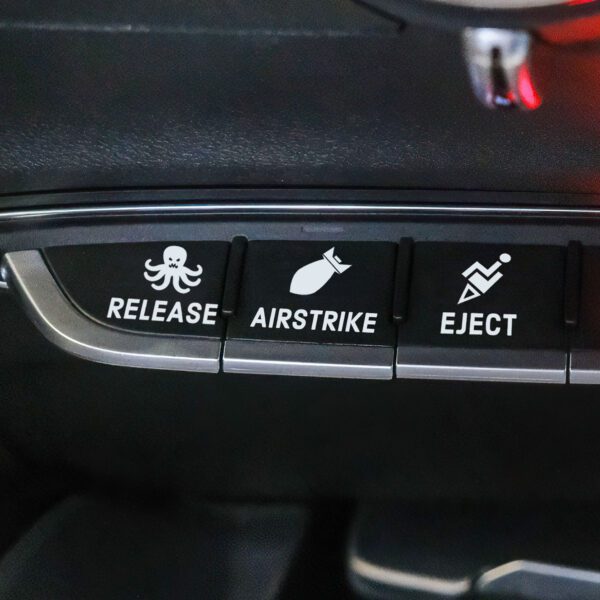 Car Button Decals Funny