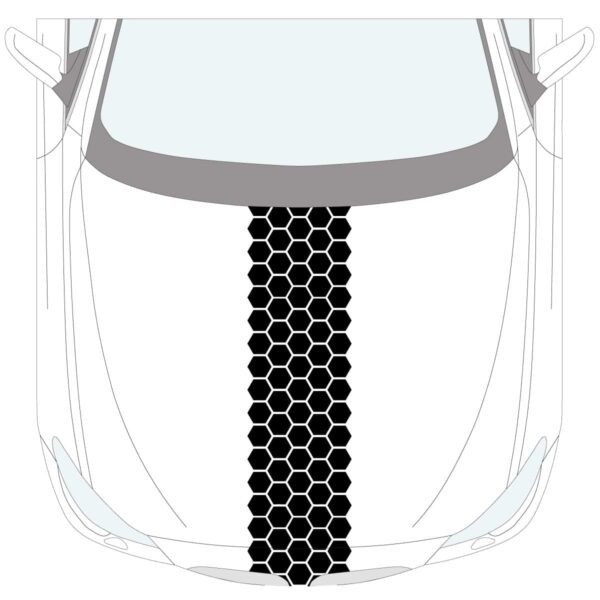 Honeycomb racing car stripes