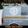 1x White Volkswagen Surfer Shaka Sign Logo Dublife Veedub VAG for Caravelle, 4Motion, Campervans, Motorhomes, Campers, Trailers