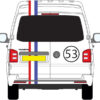 Rear Barn Door Tailgate 53 Herbie VW Stripe and Roundel Graphic Vinyl Sticker