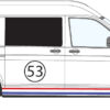 53 Herbie Side Stripe and Roundel Graphic Vinyl Sticker