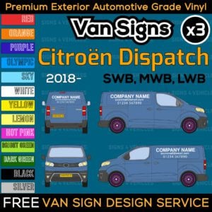 Van Sign Writing Kit for Citroën Dispatch