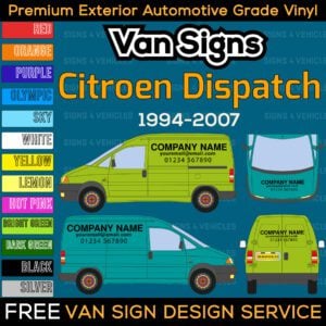 Citroen Dispatch Van Signs DIY Signwriting Lettering Graphics Kit FREE Design