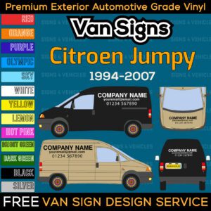 Citroen Jumpy Van Signs DIY Signwriting Lettering Graphics Kit FREE Design
