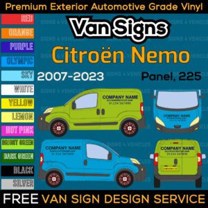 Citroen Nemo Van Signs DIY Signwriting Lettering Graphics Kit FREE Design