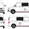 Herbie 53 VW Transporter Decals Kit - Volkswagen Graphics Stripes Full Sticker Set