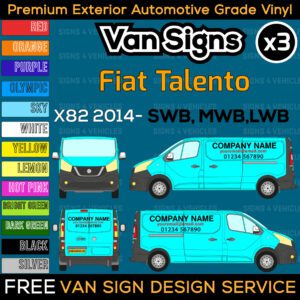 Van Sign Writing Kit for Fiat Talento X82