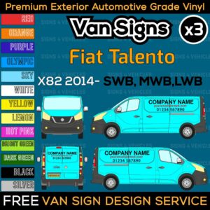 Van Sign Writing Kit for Fiat Talento X82