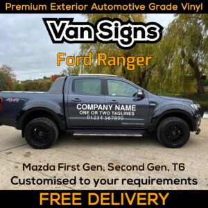 Ford Ranger T6 Pickup Signs Mazda First & Second Generation DIY Signwriting Lettering Graphics Kit FREE Design
