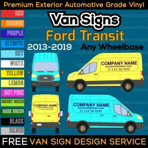 Van Sign Writing Kit for Ford Transit 2013-2019