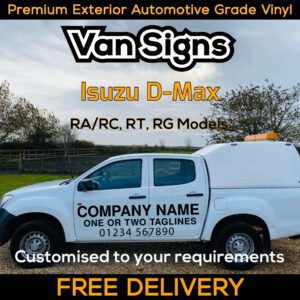 Isuzu D-MAX Pickup Signs RA/RC RT RG DIY Signwriting Business Lettering Kit FREE Design