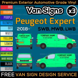 Van Sign Writing Kit for Peugeot Expert