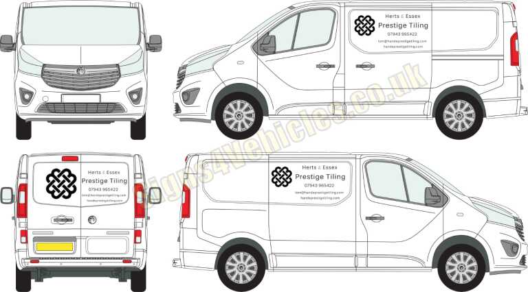 Prestige Tiling Custom Van Signs