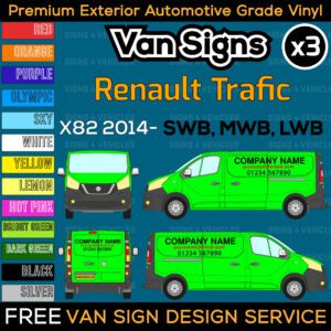 Van Sign Writing Kit for Renault Trafic X82