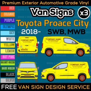 Van Sign Writing Kit for Toyota Proace City