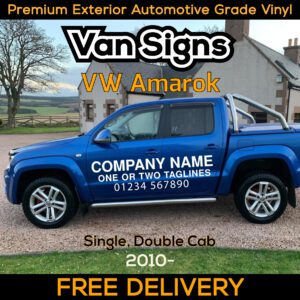 Volkswagen Amarok Pickup Signs DIY Signwriting Lettering Graphics Kit FREE Design