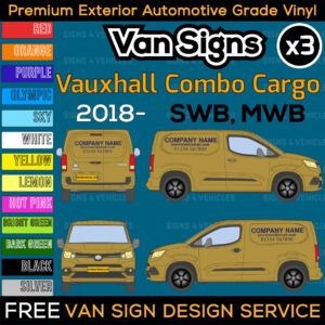 Van Sign Writing Kit for Vauxhall Combo Cargo