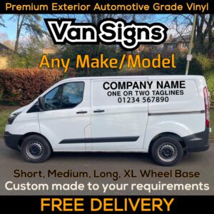Van Signs Any Make Model DIY Signwriting Lettering Graphics Kit FREE Design