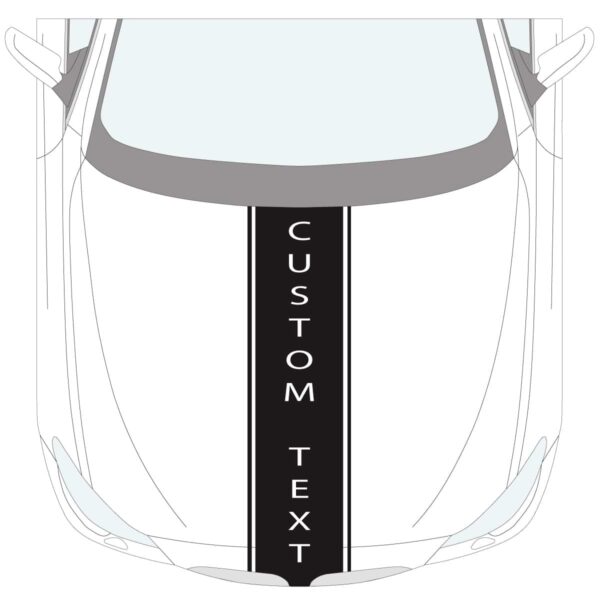 Custom text racing car stripe vinyl sticker