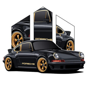 Custom Car Portraits: Personalized Automotive Art & Prints Porsche 911 Carrera