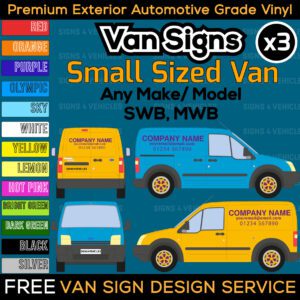 Van Sign Kit for Small Sized Vans