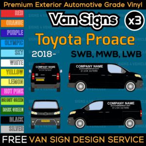 Van Sign Writing Kit for Toyota Proace