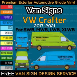 Van Sign Writing Kit for Volkswagen Crafter 2017-2021 VW