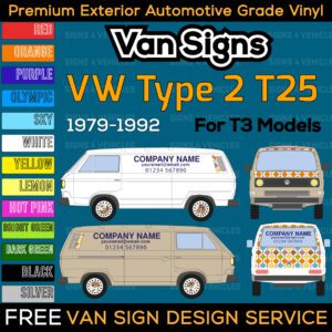 Van Sign Writing Kit for Volkswagen T3 Type 2 T25 VW