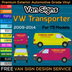 Van Sign Writing Kit for Volkswagen Transporter T5 VW