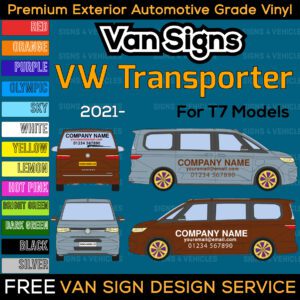 Van Sign Writing Kit for Volkswagen Transporter T7 VW